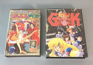 ◆ジャンク品◆※カビあり　PC-9801　ゲームソフト　銀聖戦神ガイナロック　ぽっぷるメイル　計2本セット（10324090313720US）