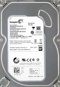 Seagate ST500DM002-1BD142 DP/N 09CF26 3.5インチ SATA600 500GB 1058回 14561時間