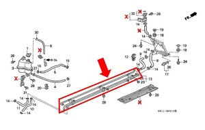 ★新品 未使用　純正部品 ホンダ HONDA ビート　BEAT　ウォーターパイプ　冷却水　水漏れ　下回り　ウォーター　ラジエーター　PP1 C F Z★