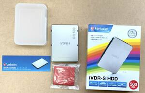IVDR/IVDR-S対応　カセットハードディスク　バーベイタム　Verbatim　500GB　日立TV「Wooo」