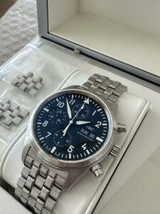 レア美品★IWCパイロットクロノグラフIW371704 フリーガークロノオーバーホール履歴