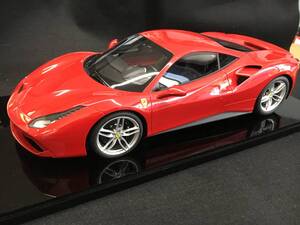 ●再々値下●定価206,800円●半額以下●不良箇所あり●BBR 1/12 フェラーリ 488 GTB Geneve Auto Show 2015 左ドアミラー修理 外箱なし