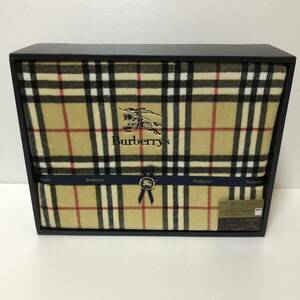 激レア【送料無料】新品未使用/正規品/Burberry/バーバリー/ Burberrys/バーバリーズ/高級/シール織綿毛布/シルキータッチ/綿100% (0204y）