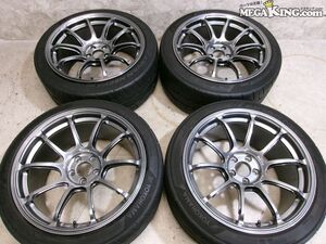 ★送料無料 鍛造 ガリキズ無★ヨコハマ ADVAN Racing RZ-F2 18インチホイール 9.5J+44 5穴 PCD100 ネオバ AD09 4721 4821 4本 / R12-1466