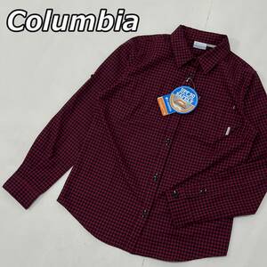 【Columbia】コロンビア ギンガムチェック柄 アウトドア アリゲッチ ウィメンズシャツ 赤 紺色 レッド ネイビー PL7871