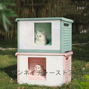 ペットハウス 猫ハウス キャットハウス 犬小屋 野良猫 避難所 洗える 滑り止め 防寒 雨よけ 防風 小型犬 取り外し 組み立て簡単 屋内 屋外