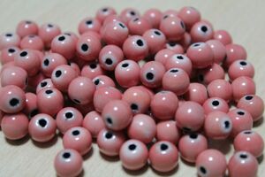 【送料無料】 磁気入り七宝焼珠（ピンク色玉）パーツ ハンドメイドの磁気ネックレス・ブレスレット制作等 100個セット