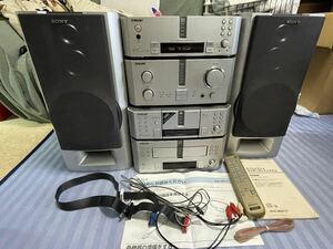 即決送料無料　ジャンク　SONY　ソニー　MD　コンポ　ピクシー 3MD/3CD チェンジャー　DHC-MD717 リモコン付き　