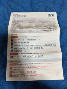 日本スキー場開発 株主優待券 一冊 新品