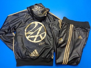 13612■美品 adidas 24karats アディダス ジャージ 上下 セット セットアップ 黒 金 サイズ S 袖脱着可 EXILE