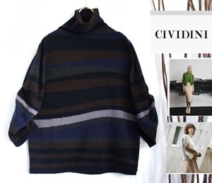 美品/CIVIDINI/チヴィディーニ/総柄オールカシミヤニット/168,000円