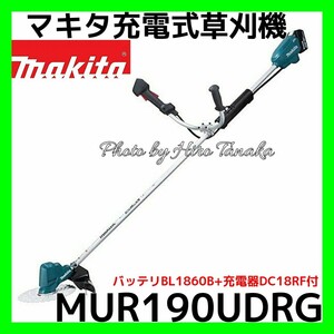 マキタ 充電式草刈機 MUR190UDRG ブラシレスモータ 防じん DCホワイトチップソー 18V 6.0Ah電池+充電器セット 正規取扱店出品 個人宅宛不可