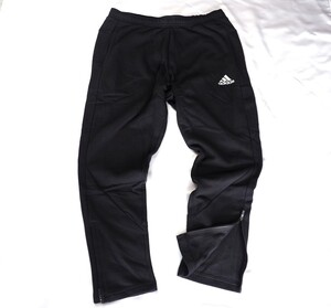 ラスト1点！送料600円～◆新品◆adidas◆アディダス◆裾JIPUP付◆裏起毛 スウェットパンツ◆黒◆2XL