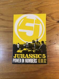 ステッカー　超レア　デッドストック　Jurassic5 power in numbers hip hop ヒップホップ　ラップ　ジュラシック5 LP