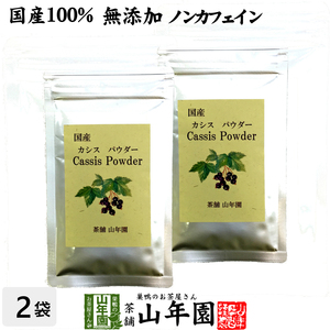 健康食品 国産100% 無添加 カシスパウダー 粉末 40g×2袋セット ノンカフェイン 青森県産 送料無料