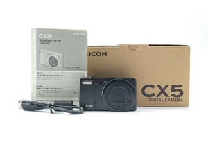 ★1円スタート！箱付き★RICOH リコー CX5 ブラック コンパクトデジタルカメラ