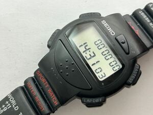 セイコー seiko デジタル ストップウォッチ A781-4000 当時物 動作品 電池交換済 SPORTY WATCH メンズ 腕時計