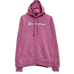 champion ロゴスウェット パーカー L ピンク チャンピオン プルオーバー ポケット付き 古着卸 アメリカ仕入 a611-5663