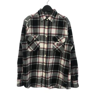 ディッキーズ Dickies チェックネルシャツ 長袖 ロゴ XL ブラック レッド 2478-2002 メンズ