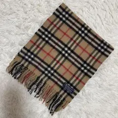 美品 英国製 BURBERRY バーバリー マフラー キャメル カシミヤ