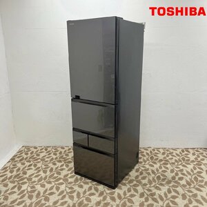 東芝 5ドア 冷蔵庫 VEGETA GR-S470GZL 2020年製 465L 左開き 横幅60cm 真ん中野菜室 自動製氷 ベジータ/C5777