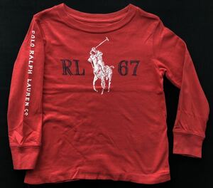 ラルフローレン キッズ 2/2T ビッグロゴ 長袖Tシャツ ロンT　　Ralph Lauren RL67 95サイズ相当 子供服 柳5432