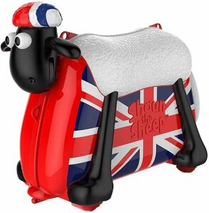 Shaun The Sheep Ride on Suitcase British [並行輸入品] ひつじのショーン スーツケース バッグ 旅行 キッズ かばん 乗れるキャリーバッグ