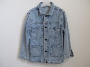 (59266)ZARA　ザラ　キッズ　デニムジャケット　Gジャン　コットン100％　ブルー　　サイズ8　128㎝　USED