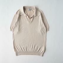 john smedley　ジョンスメドレー　英国製　シーアイランドコットン　ポロシャツ　ベージュ Sサイズ　メンズ　美品