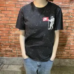 USA古着 Tシャツ NIKE tee 宇宙人飛行士 スペース ブラック M