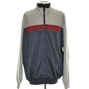 〇526986 adidas アディダス ◯トラックジャケット 90s ヴィンテージ ジャージ サイズXO メンズ ネイビー グレー