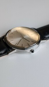 新品電池 新品ベルト 新品裏蓋パッキンSEIKO セイコー アシエ (クレドール) 7830-5100 78年製 クォーツ 箱付 SS CREDOR ACIE 誕生年 記念年