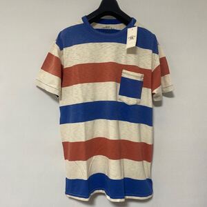 新品 未使用品 24 ss RRL ワイド ボーダー T シャツ M エイジング ヴィンテージ 加工 double RL 国内正規品 ラルフローレン