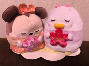 新品 ウフフィ ufufy 京都限定 ディズニーストア ぬいぐるみ　京都四条河原町店1周年記念　ミニー デイジー