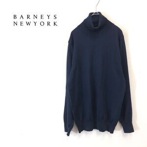 1N1565-K◆BARNEYSNEWYORK バーニーズニューヨーク タートルネック長袖ニットトップス◆sizeM 紺 無地 シンプル カジュアル