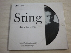 限定盤 『Sting/All This Time(1991)』(England盤,特殊ジャケ仕様,3track,Live音源,シリアルナンバー入り)