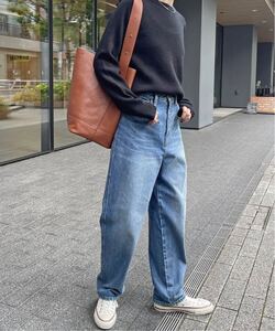 送料無料 5 1/2 Spick & Span CURVE LINE_DENIM スピックアンドスパン ワイドデニム 