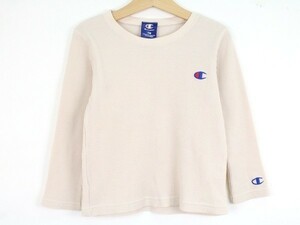 チャンピオン ストレッチ リブ 長袖シャツ 男の子用 110サイズ ベージュ キッズ 子供服 Champion