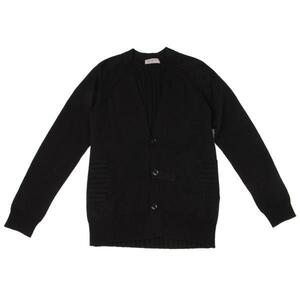 ヨウジヤマモト プールオムYohji Yamamoto POUR HOMME ウール切替リブニットカーディガン 黒3