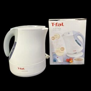 仙13 T-faL JUSTINE 1.2L Type4052 電気ケトル ティファール ジャスティン1.2L ブルー ポット 湯沸し器 箱付き