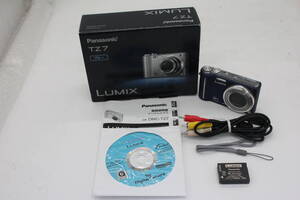 【訳あり品】 【元箱付き】パナソニック Panasonic LUMIX DMC-TZ7 ブルー 12x バッテリー付き コンパクトデジタルカメラ v4085