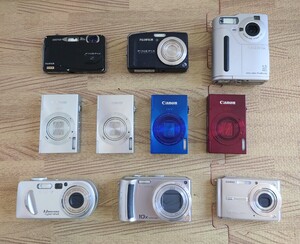 ◆デジカメ 10台まとめて キャノン IXY・ソニー Cyber-shot・パナソニック LUMIX ・カシオ EXILM・FUJIFILM FINEPIX/FINEPIXZ/Fine Pix◆