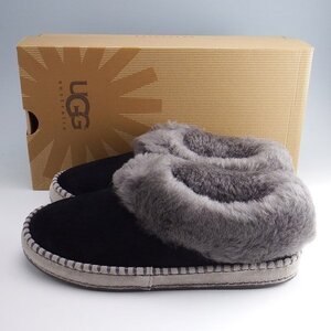 未使用品 UGG W WRIN BLACK 1007727 us7 24cm ムートン スリッポンシューズ ブラック