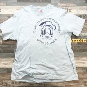 UT UNIQLO ユニクロ × DISNEY ディズニー メンズ ドナルドダック 半袖Tシャツ L ライトブルー