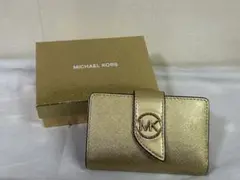 MICHAEL KORS ゴールド 二つ折り財布