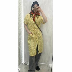 Marimekko/shirt onepiece/yellow/ladies/マリメッコ/シャツワンピース/イエロー/レディース