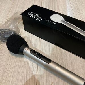 美品　中古品【SONY FM wireless microphone CRT-32】 ソニー　ワイヤレス マイクロフォン　マイク　箱付き　単三電池使用　通電未確認