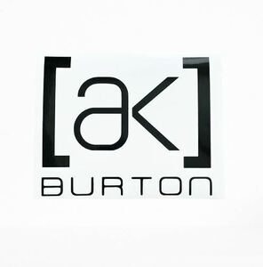 BURTON AK カッティングステッカーW140mmH115mm グロスブラック/黒/バートン