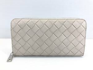 〇BOTTEGA VENETA ボッテガ ヴェネタ ジップアラウンドウォレット ホワイト USED〇