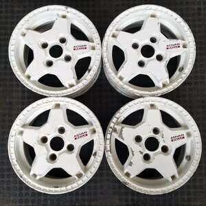 管理番号：A6-195【4本価格】【14x5.5J 4x114.3 ET+42 ハブ73】YOKOHAMA ADVAN RALLY・ランサー等・店頭引取可能・適格請求書発行可能